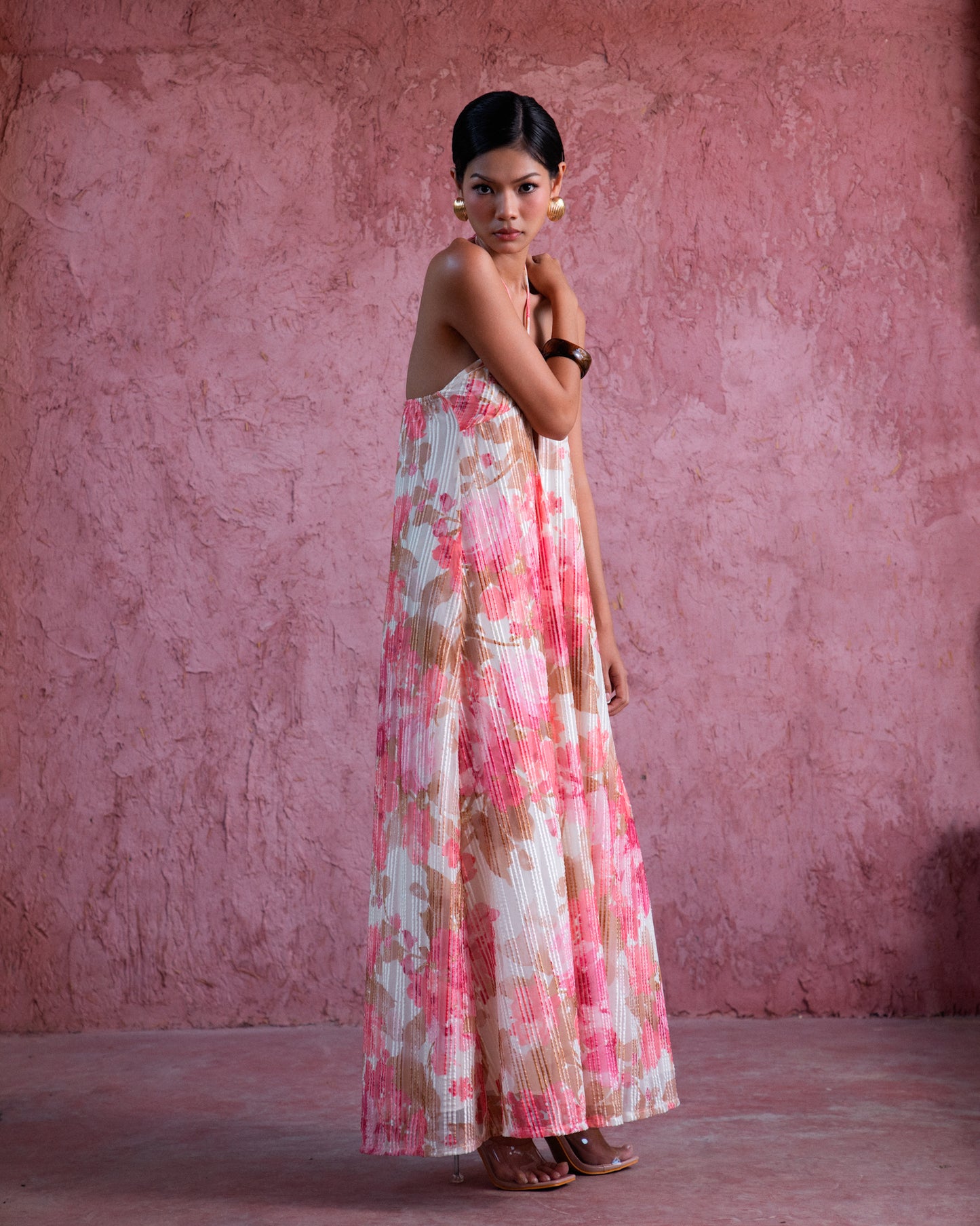 Valentina dress - floral halter maxi