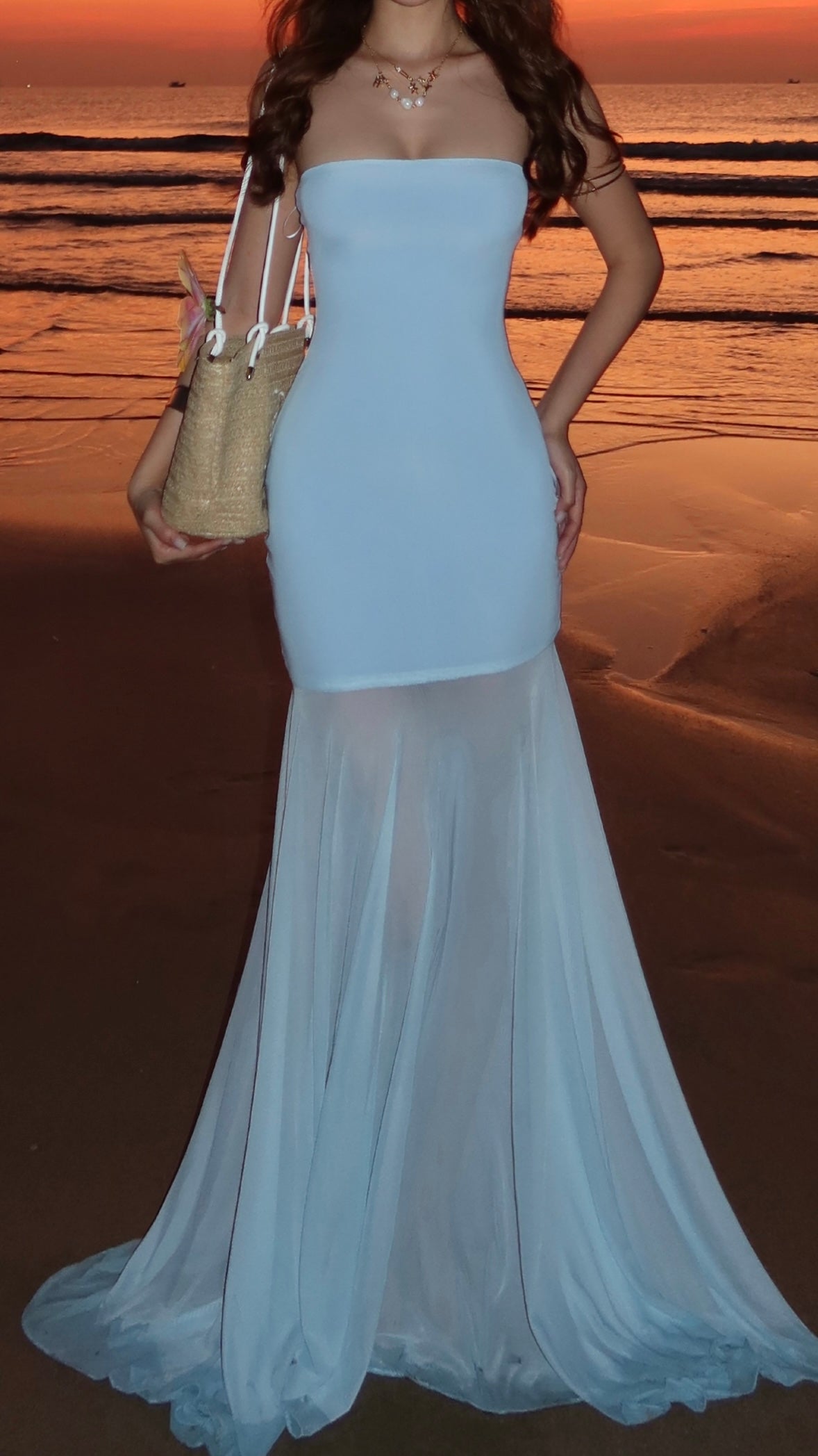 Amelia dress - legs see through maxi