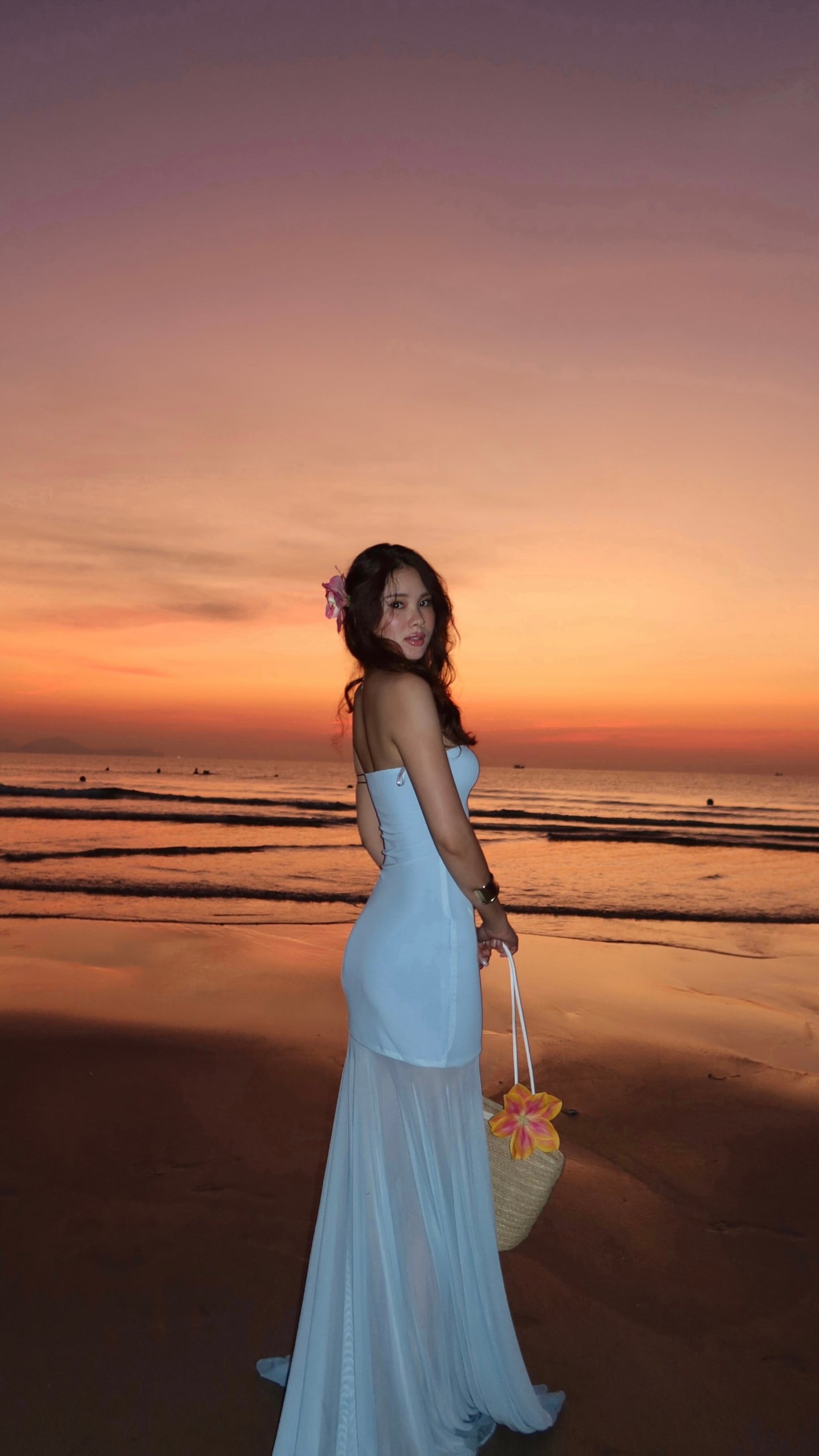 Amelia dress - legs see through maxi