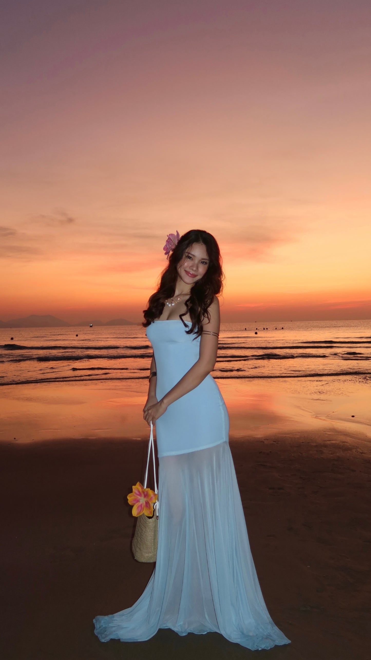Amelia dress - legs see through maxi