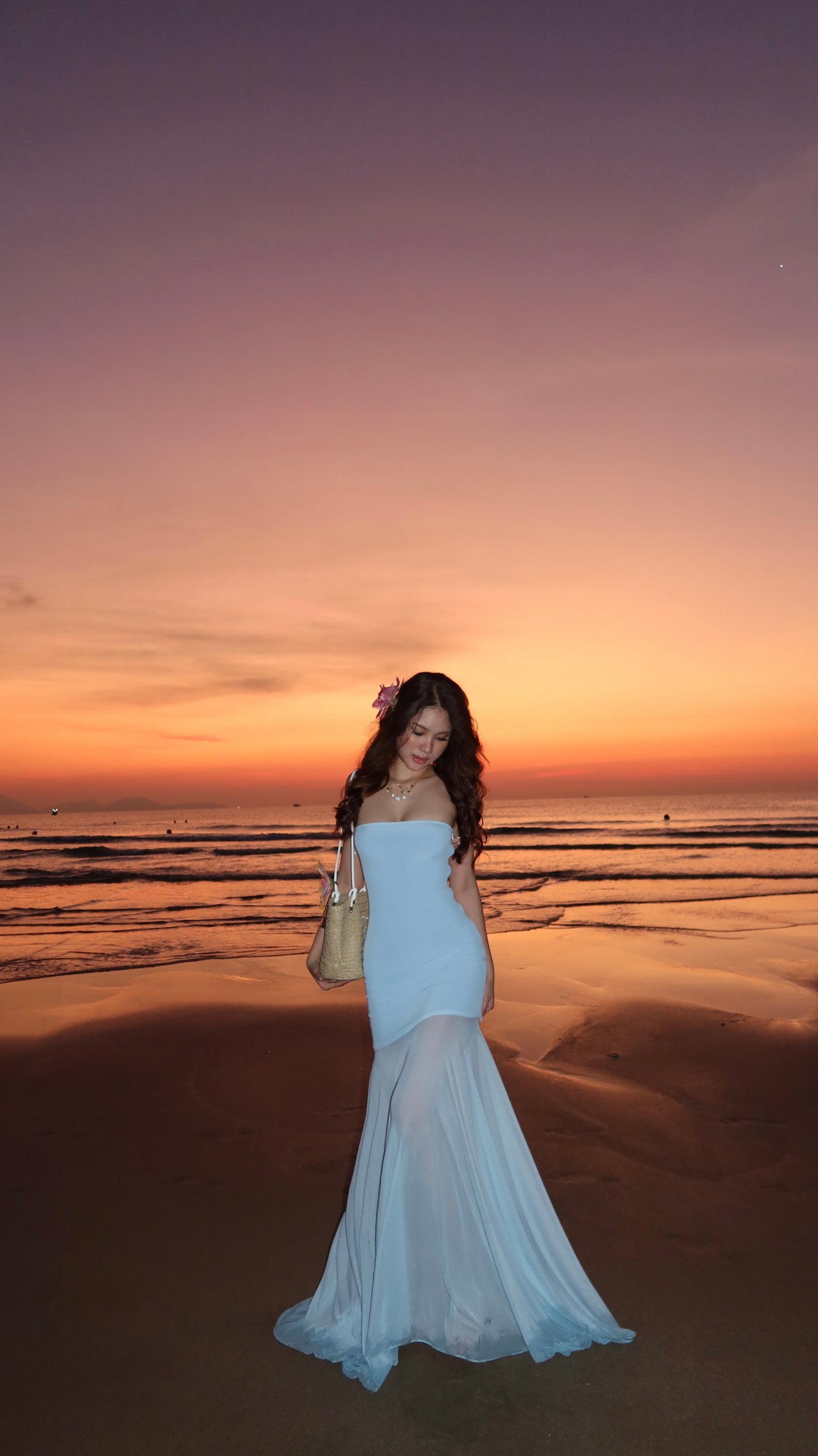 Amelia dress - legs see through maxi