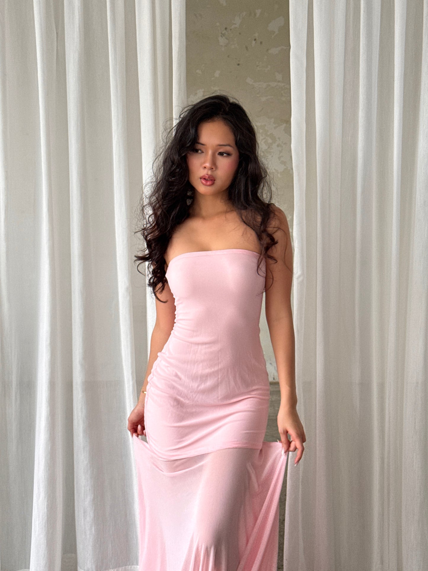 Amelia dress - Legs see through maxi