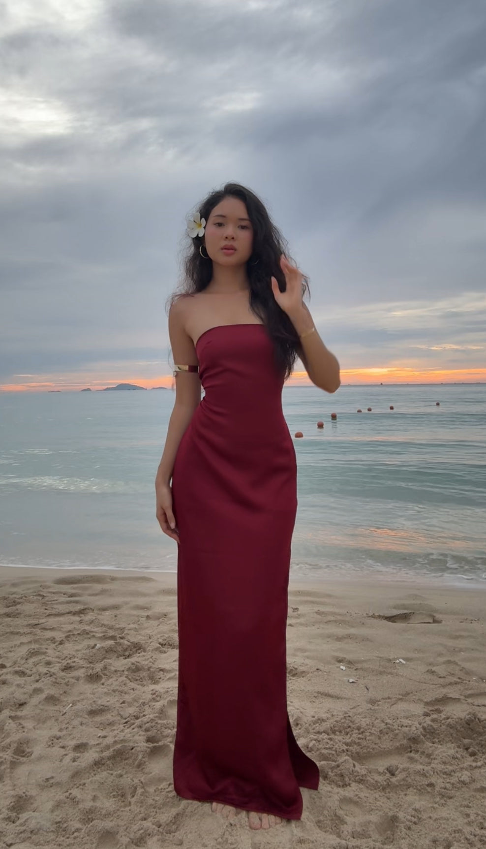 Brie dress - back tie silk maxi