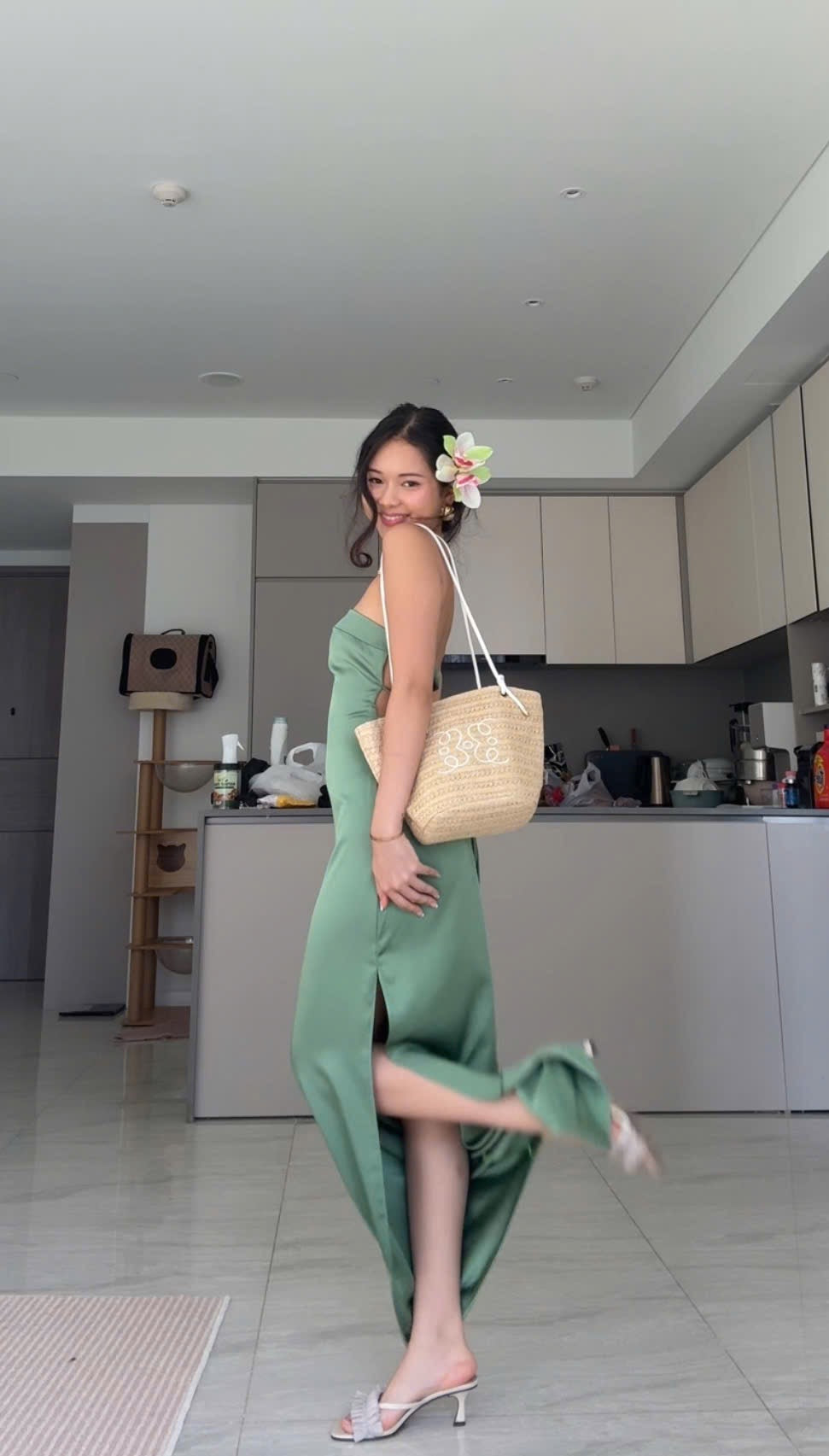 Brie dress - back tie silk maxi