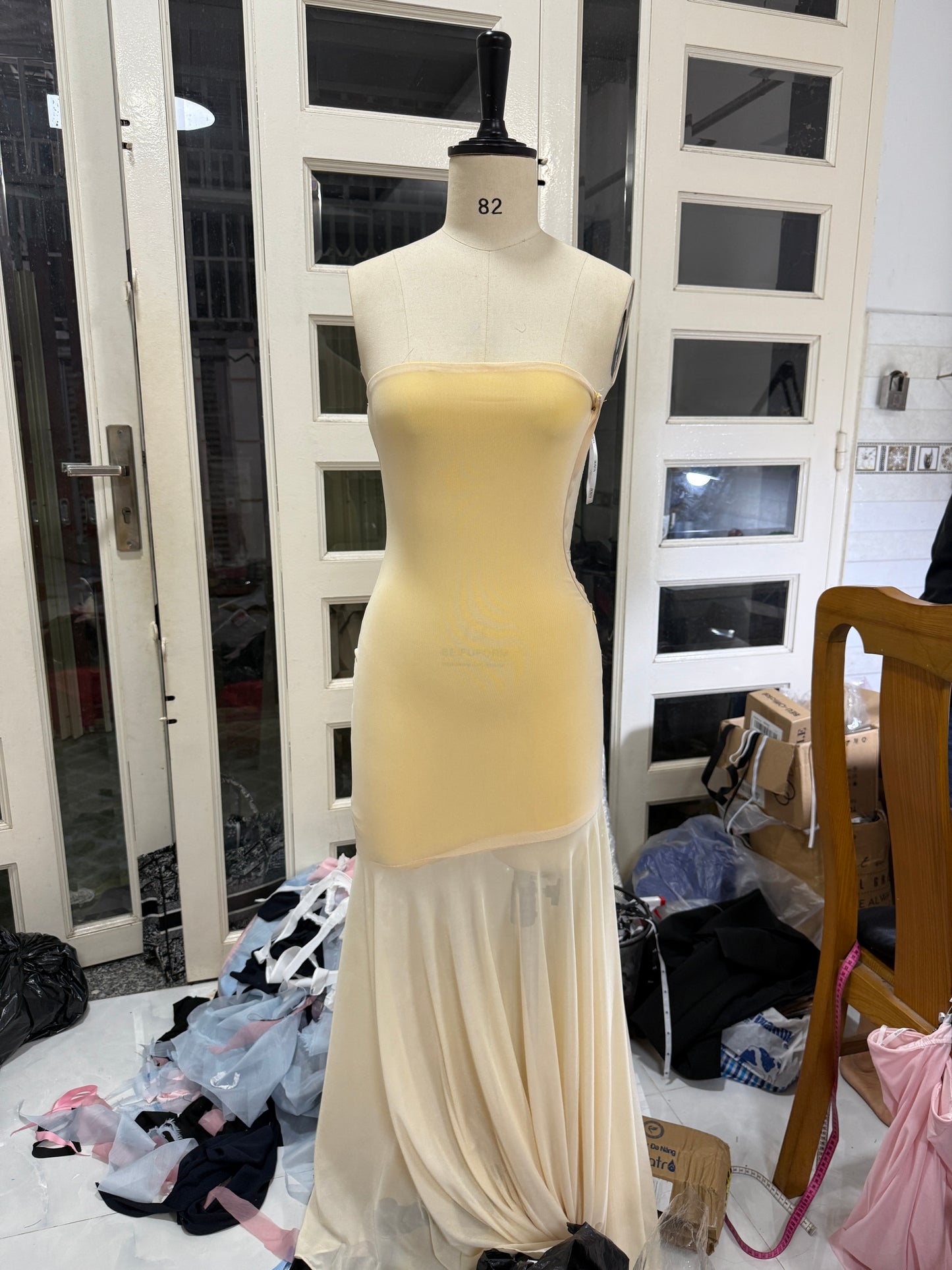 Amelia dress - legs see through maxi