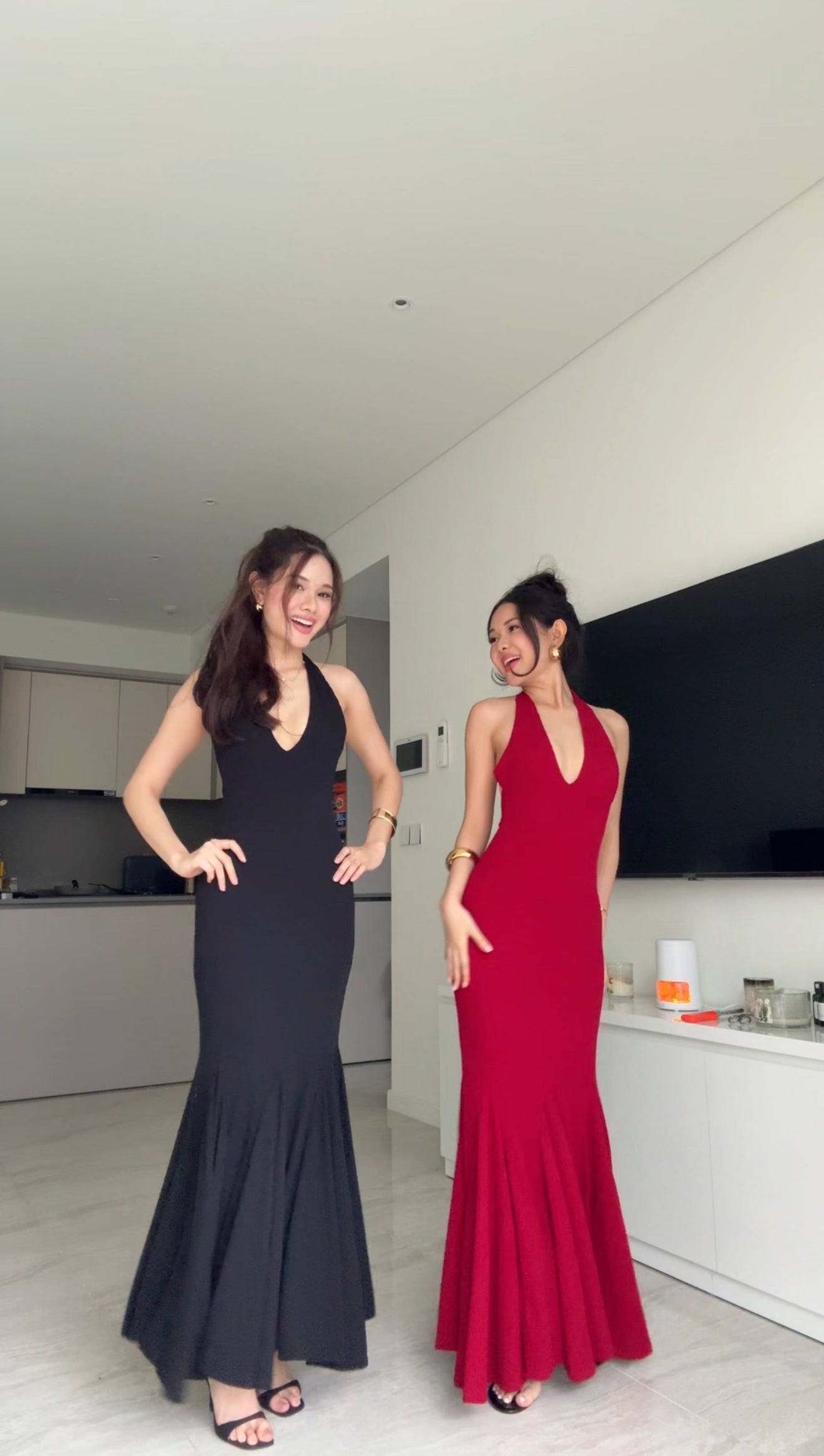 Janet dress - halter neck fish tail maxi