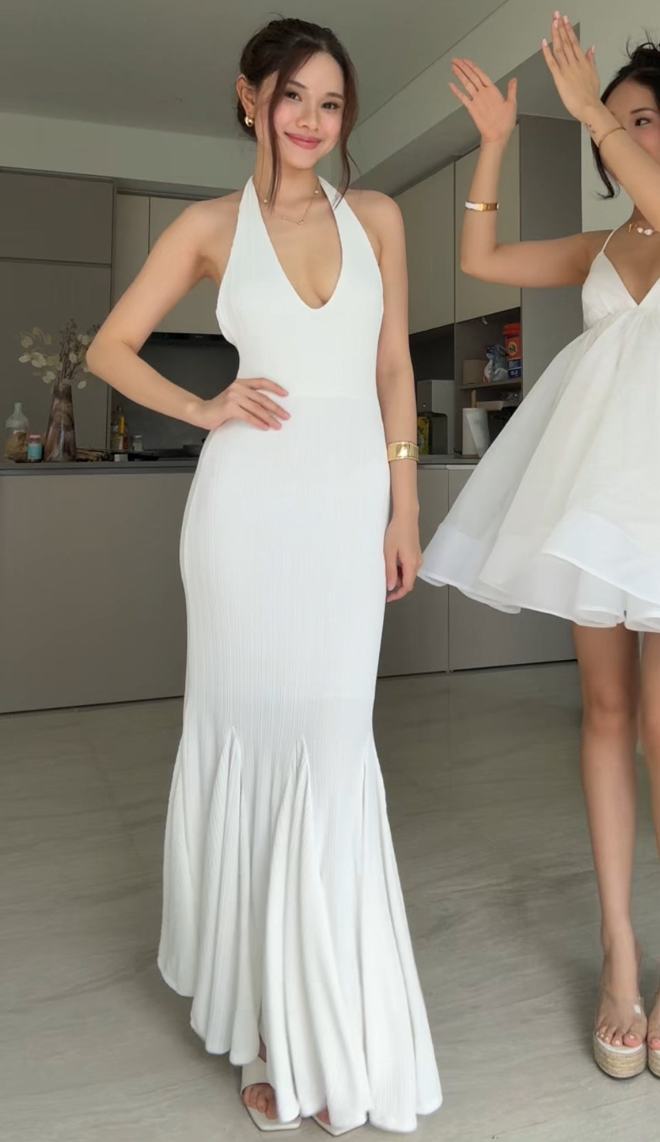 Janet dress - halter neck fish tail maxi