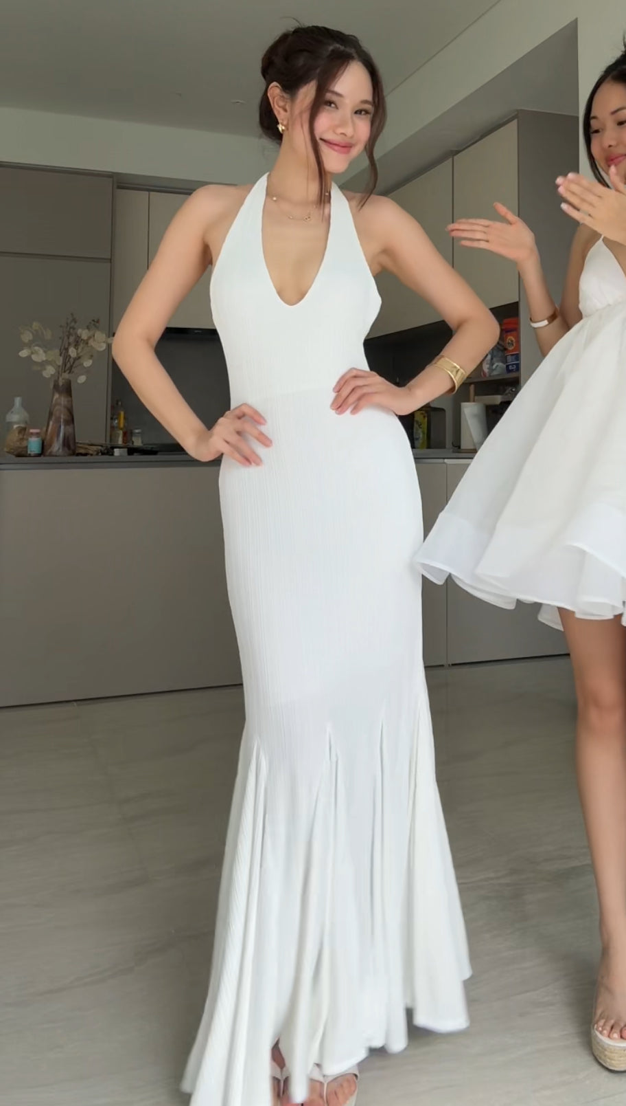 Janet dress - halter neck fish tail maxi