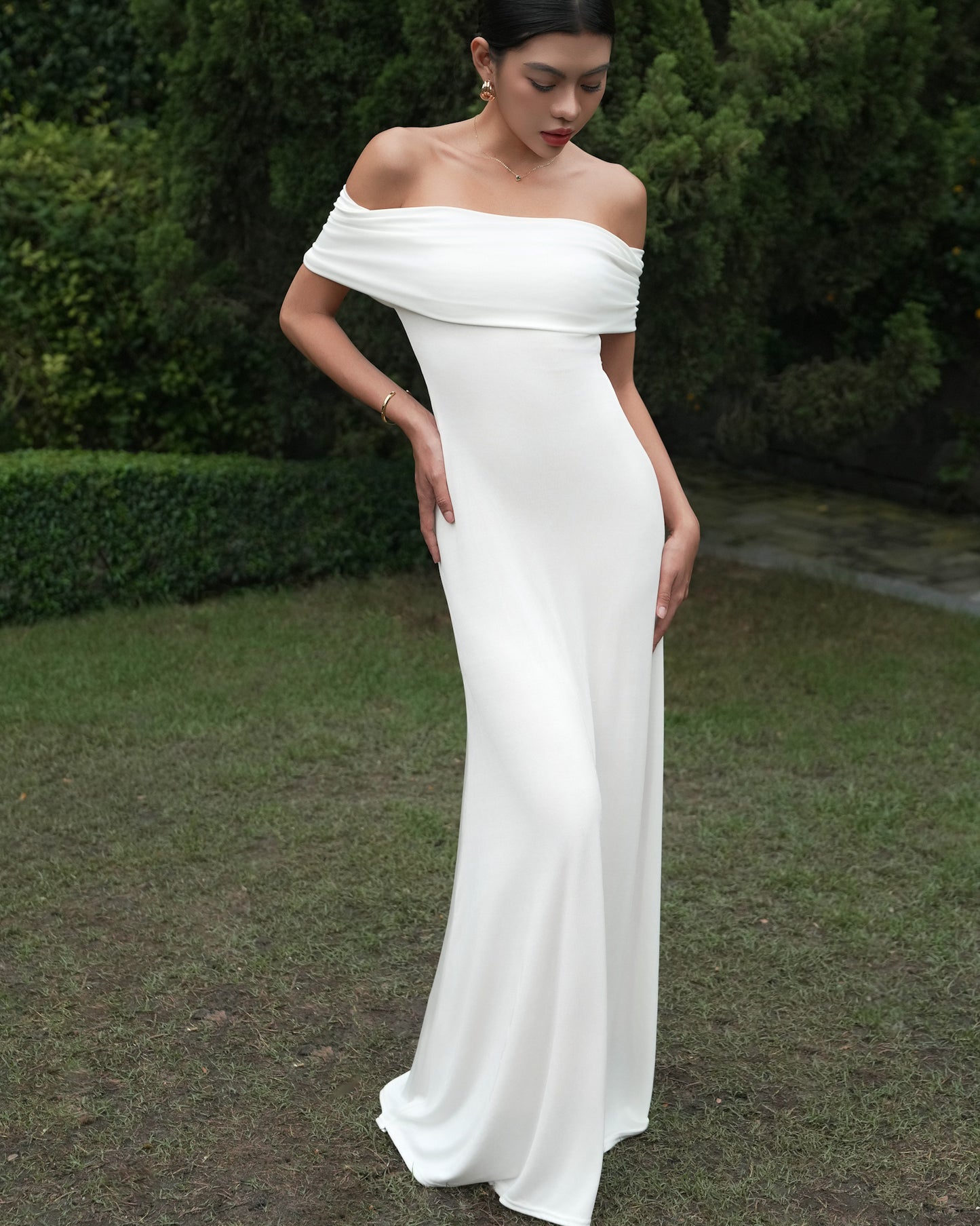 Charlotte dress - off the shoulder maxi
