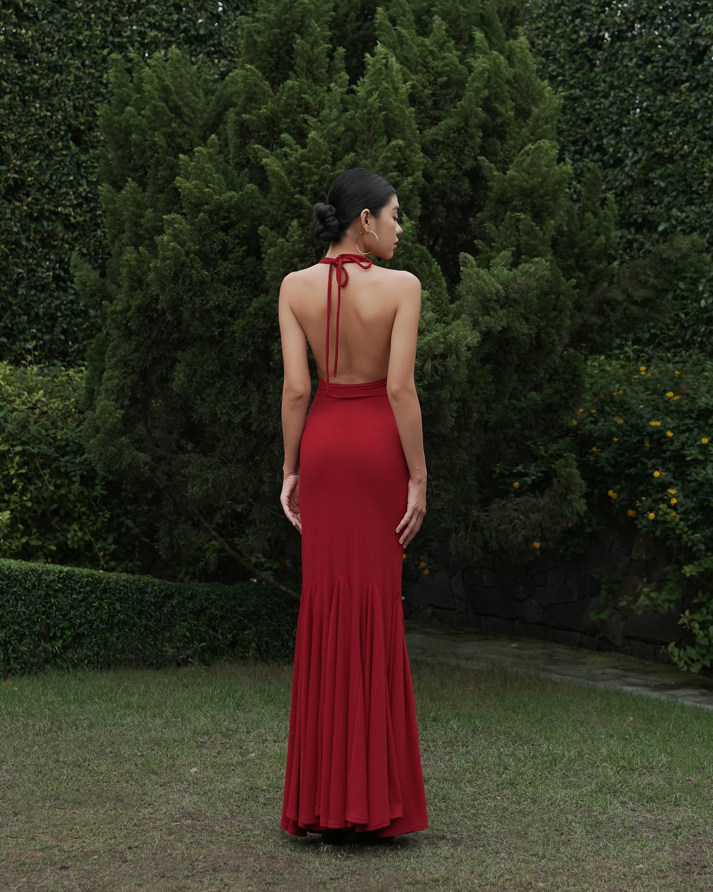 Janet dress - halter neck fish tail maxi