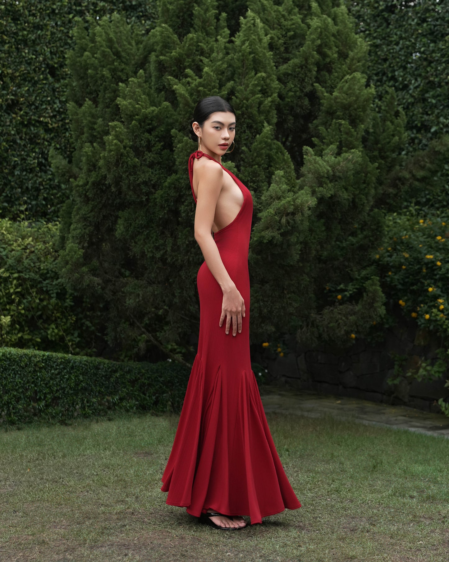 Janet dress - halter neck fish tail maxi