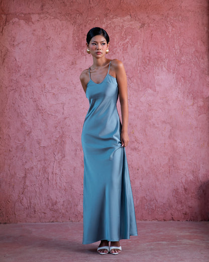 Azure Dress - low back maxi