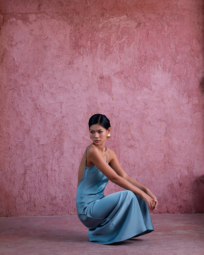 Azure Dress - low back maxi