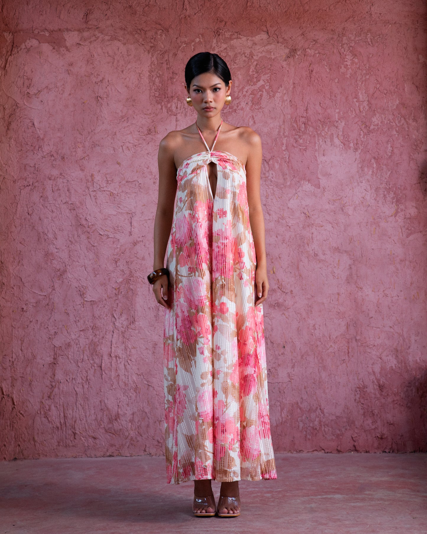 Valentina dress - floral halter maxi