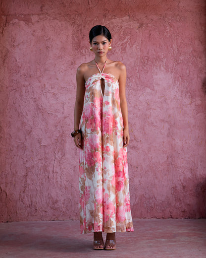Valentina dress - floral halter maxi