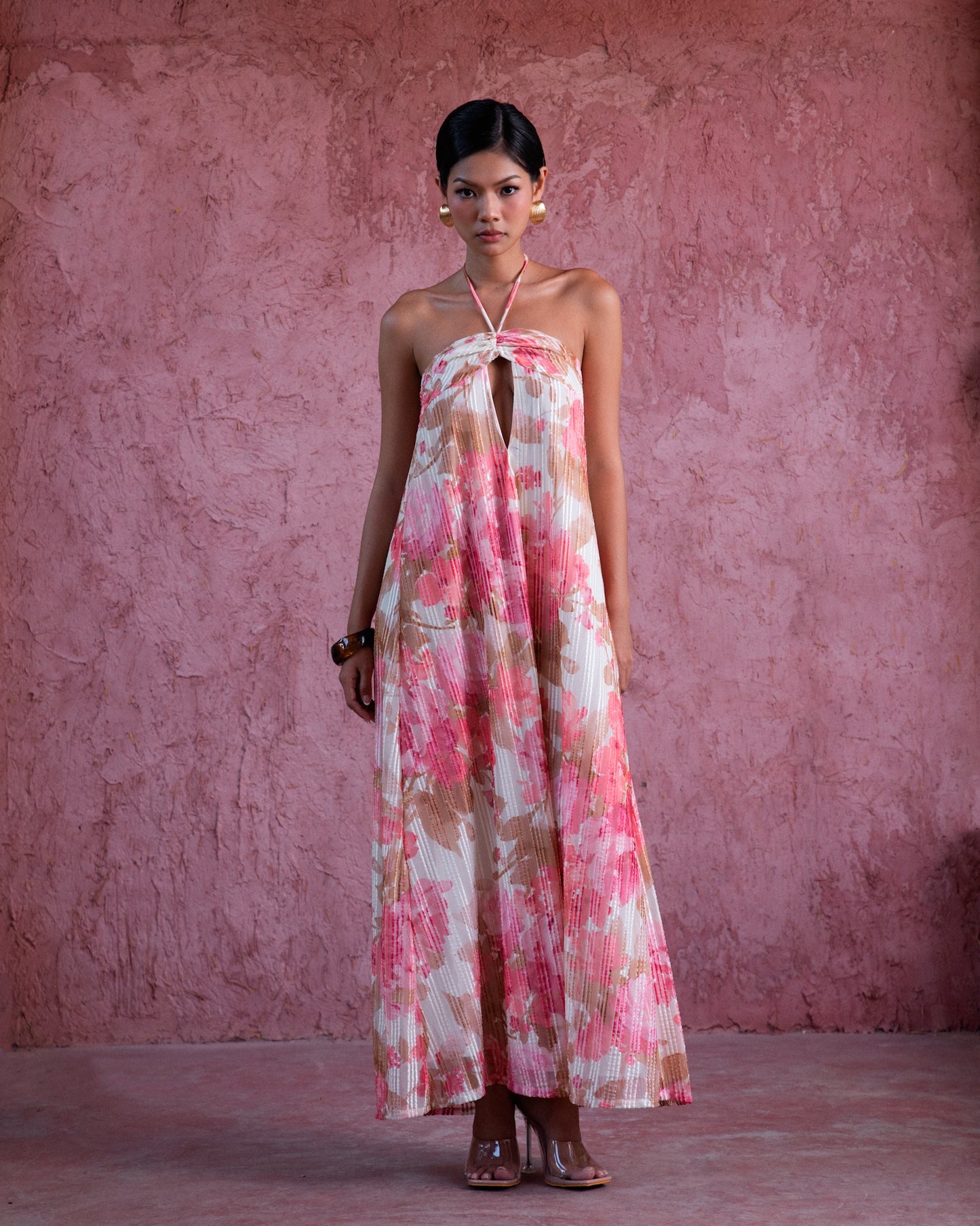 Valentina dress - floral halter maxi