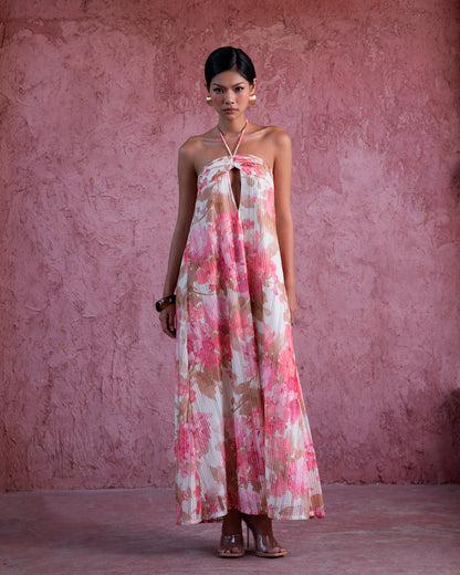 Valentina dress - floral halter maxi