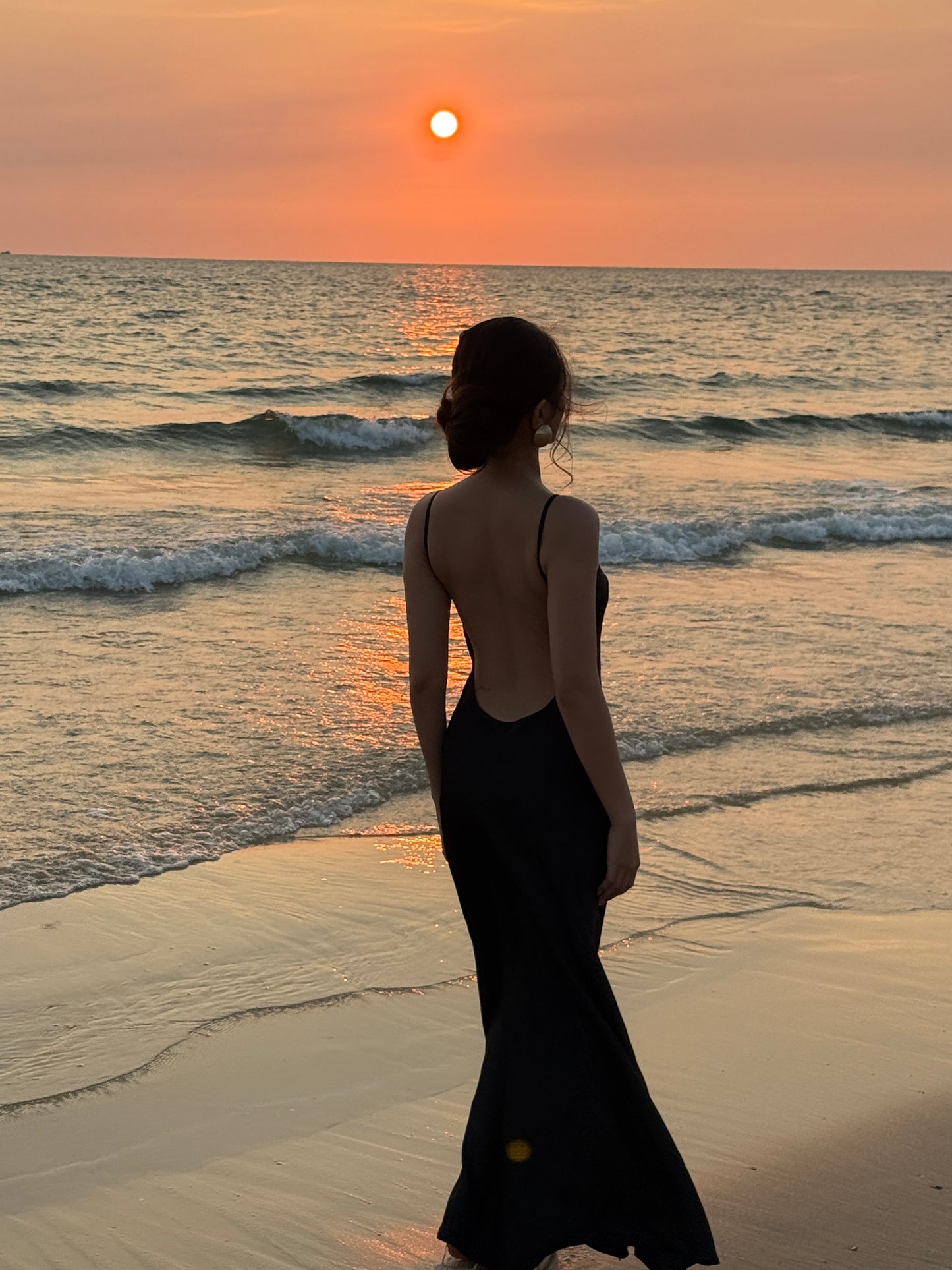 Azure Dress - low back maxi