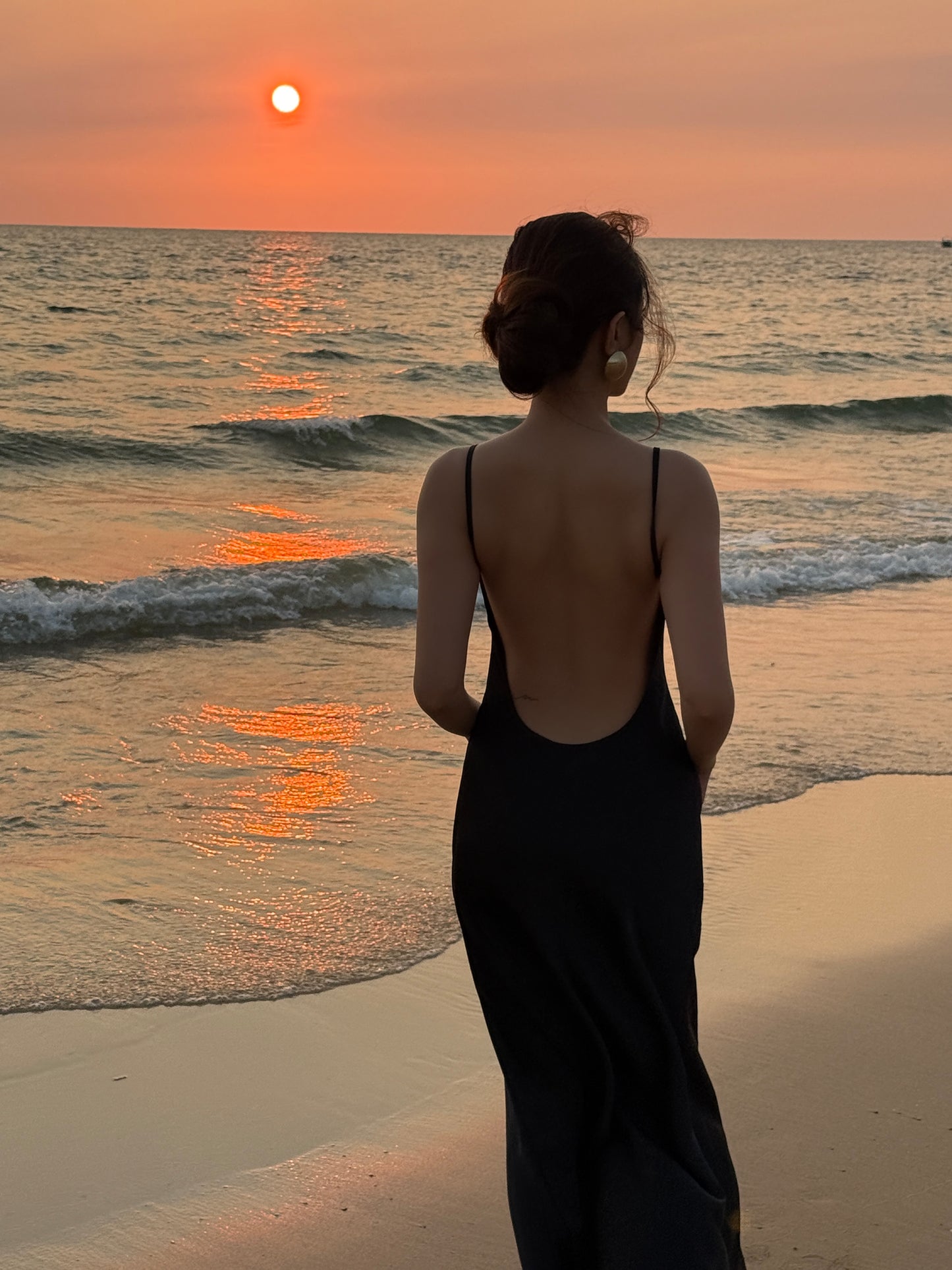 Azure Dress - low back maxi