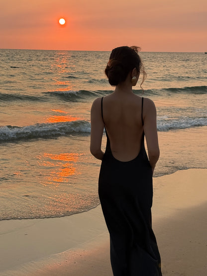 Azure Dress - low back maxi
