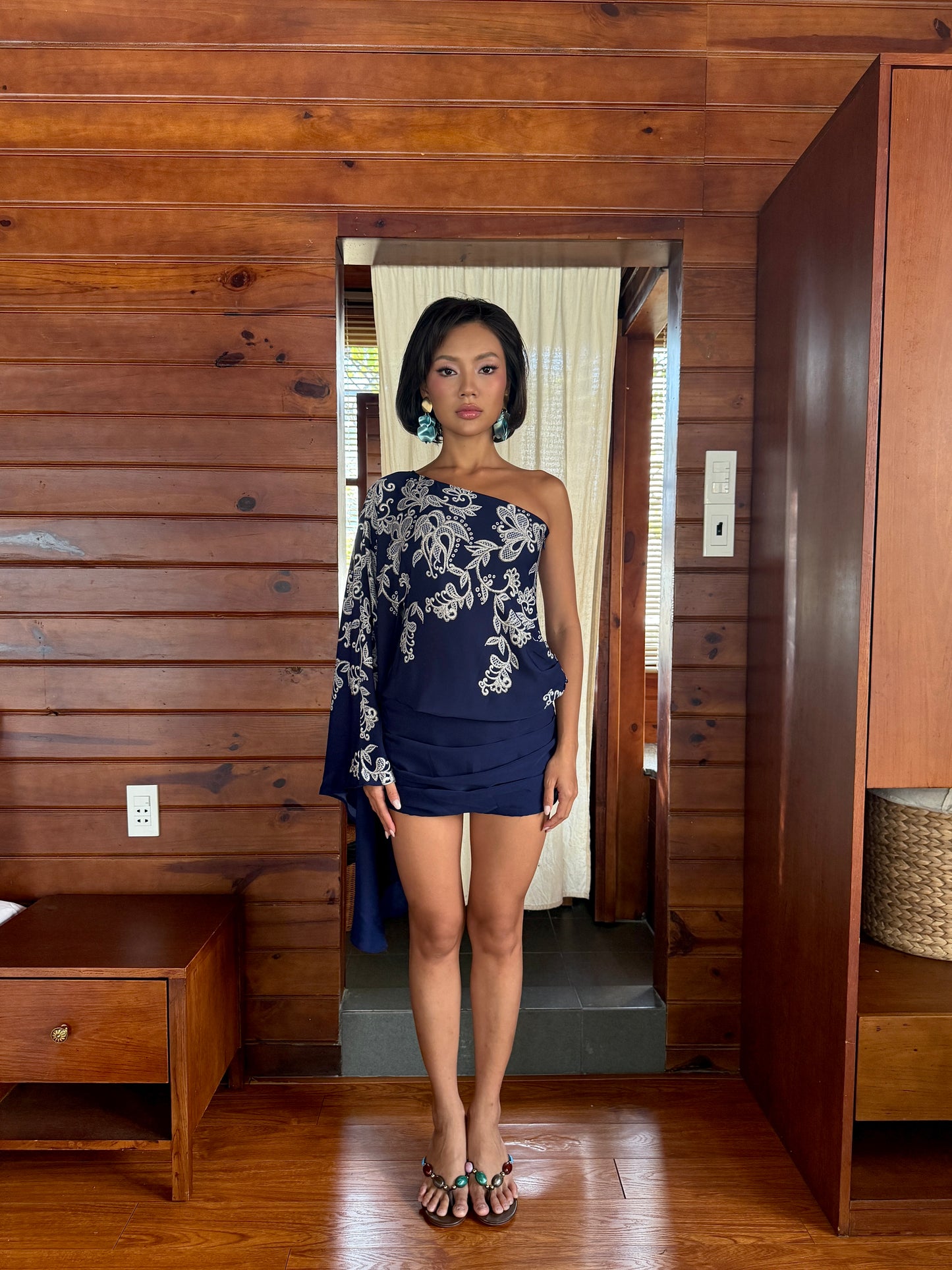 Lotus draped dress