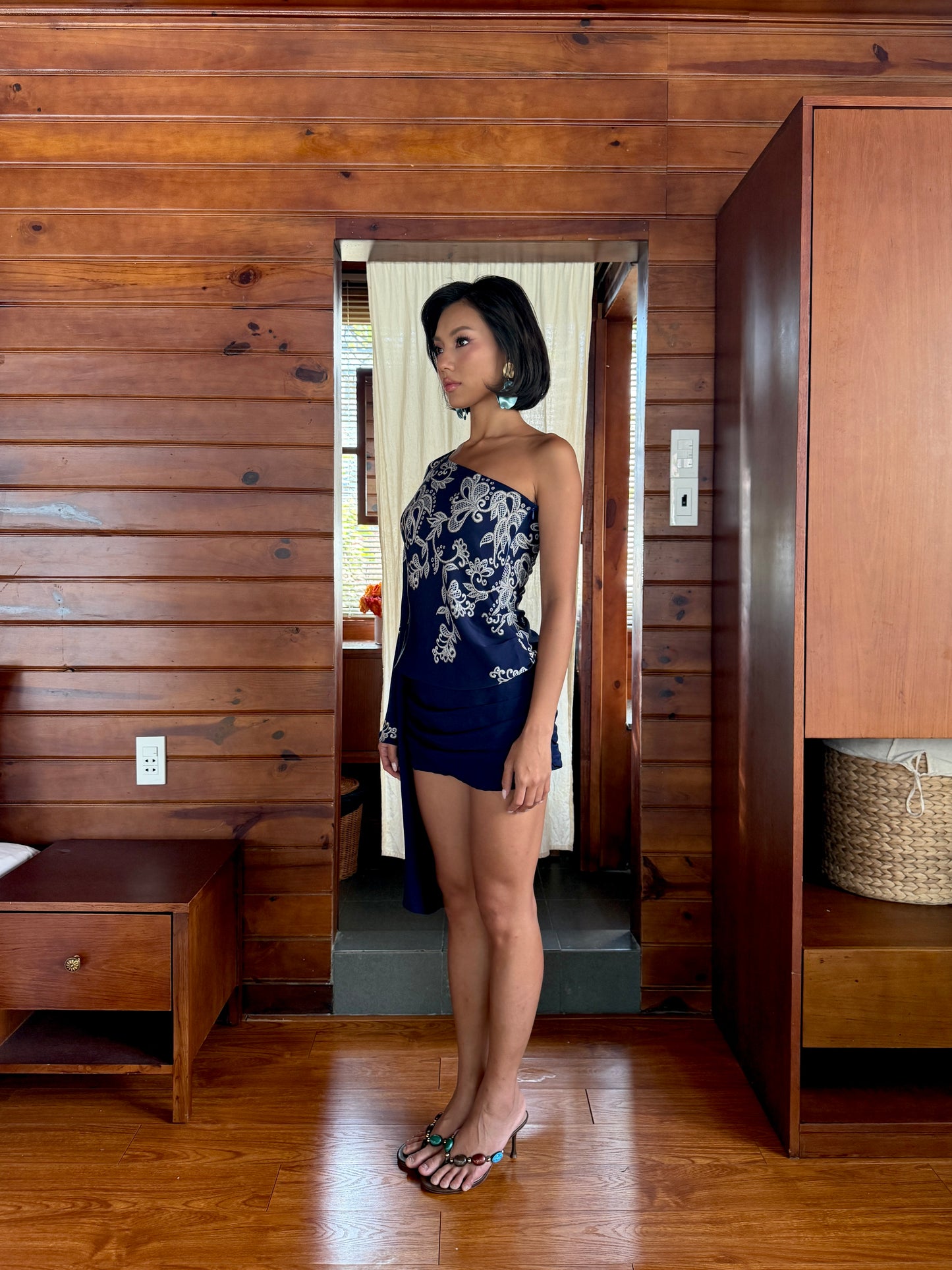 Lotus draped dress