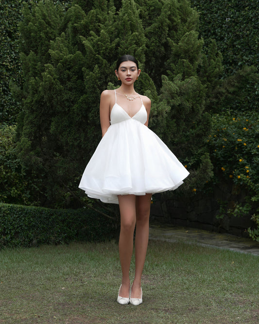 Cotton candy dress - double lined back tie mini