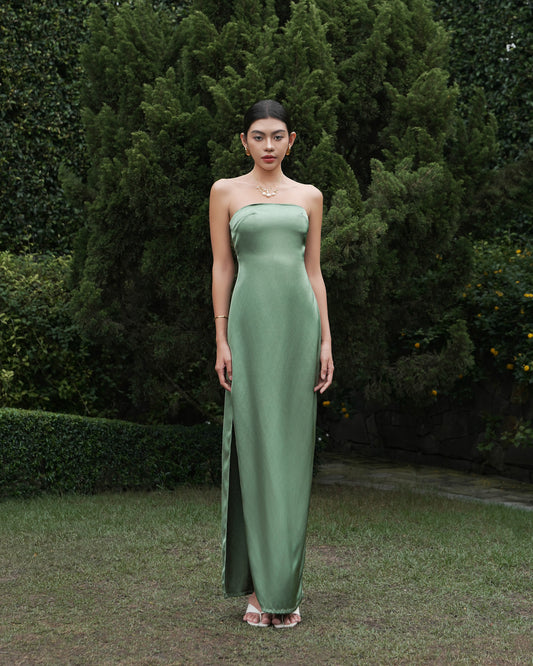 Brie dress - back tie silk maxi