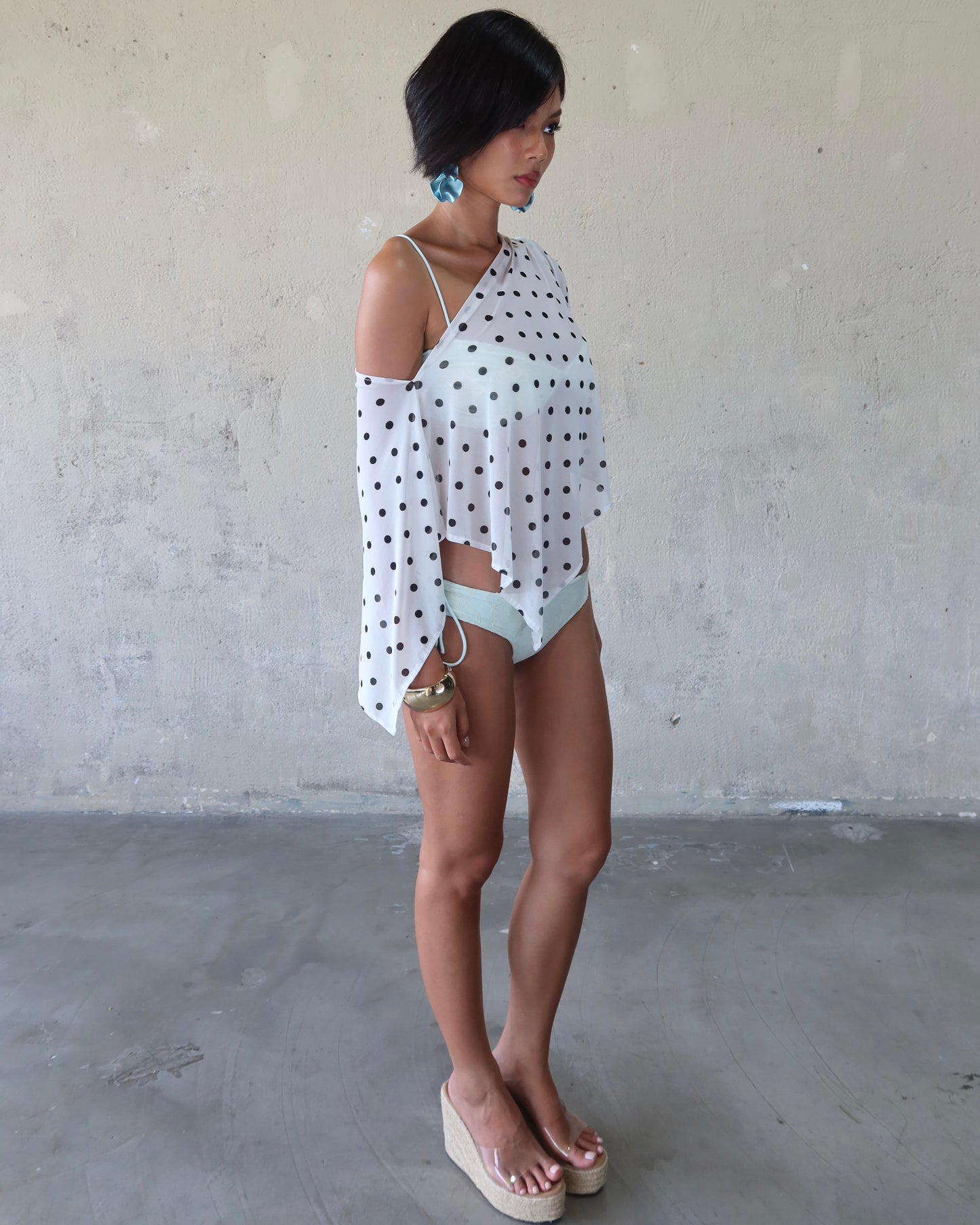 Polka bikini cover up