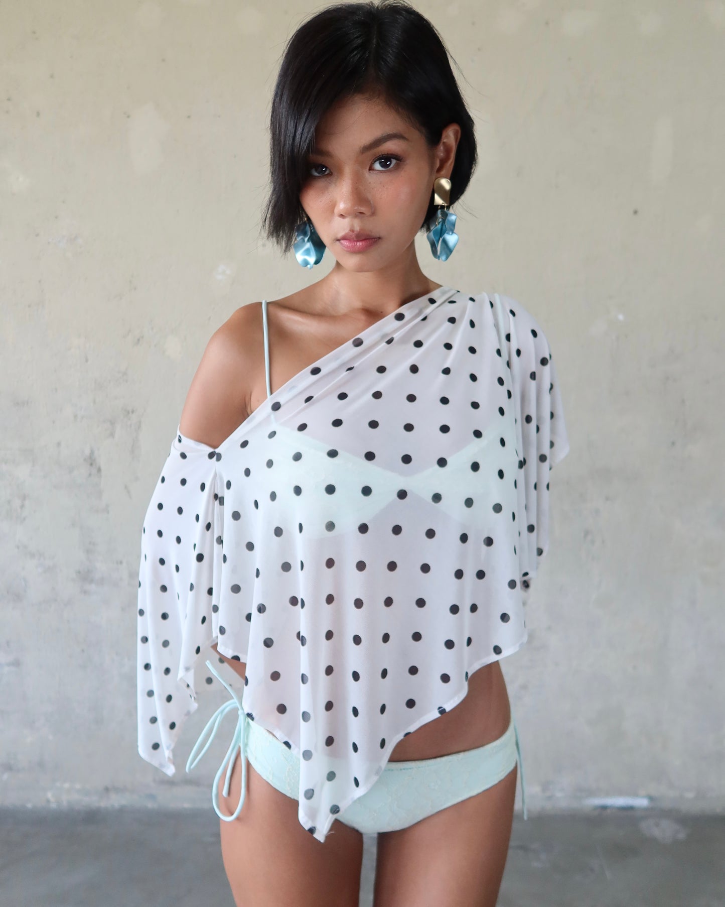 Polka bikini cover up