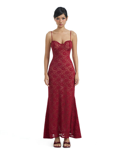 Rosetta dress - double lined back tie maxi